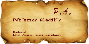 Pásztor Aladár névjegykártya